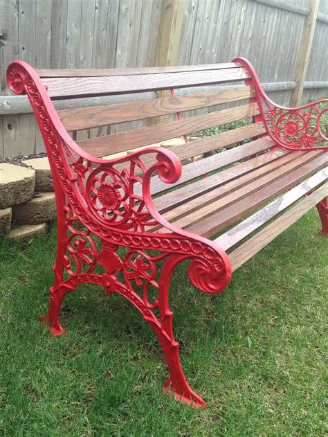 vintage cast iron bench restored cast iron benches