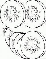 Kiwi Coloring Pages Fruit Fruits Recommended sketch template