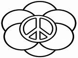 Peace Mandala Coloring Sign Pages Getdrawings Getcolorings Drawing Color sketch template