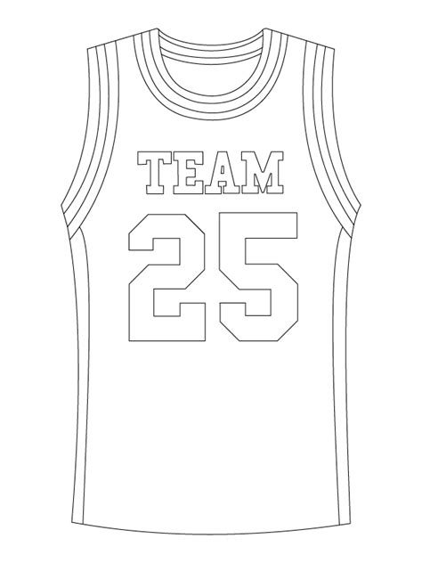 amazing basketball jersey coloring page  printable coloring pages