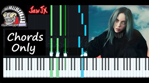 billie eilish bad guy chords  piano midi synthesia lesson   play tutorial easy