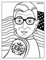 Coloring Ruth Ginsburg Book Bader Rbg Feminist Pages Notorious Dreams Month Women Sheets Printable Books Color History Supreme Court Justice sketch template
