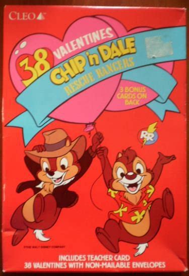 Disney Chip N Dale Rescue Rangers Valentine S Cards Cleo Nib