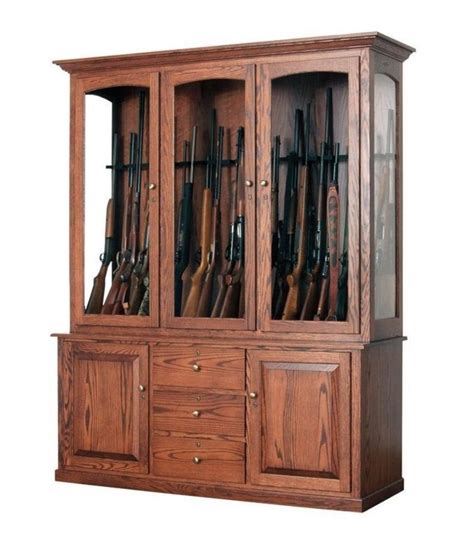 Amish Handcrafted Solid Wood Gun Cabinets The Wood Reserve