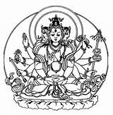 Buddhist sketch template