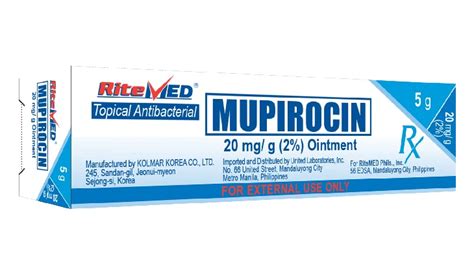 anti infectives derma rm mupirocin  tube oin box ss ph ritemed