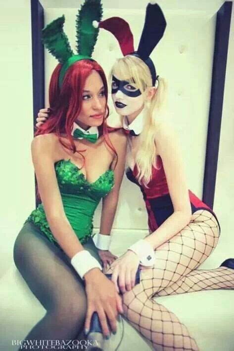 poison ivy and harley quinn bunnies all things batty harley quinn cosplay ivy costume poison