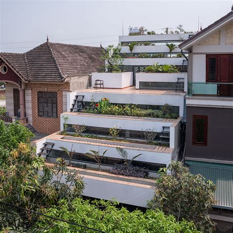 indooroutdoor living terraced home  vietnam boasts  balconies