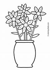Coloring Pages Flower Kids Flowers Printable Sheets Drawing Play Doh Colouring Print Vase Color Draw A4 Choose Board Gemt Fra sketch template