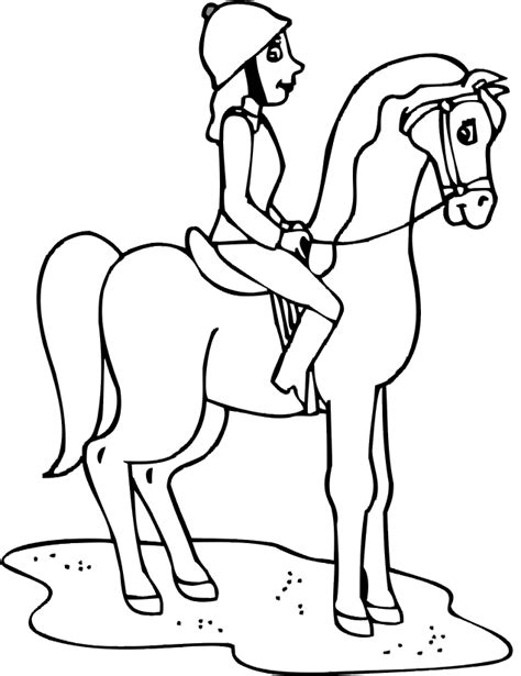 horse riding coloring pages   print