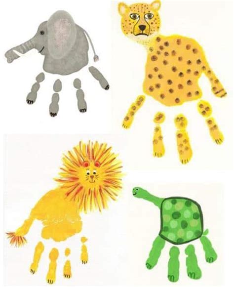 fun  easy handprint art crafts  kids  home sweet home
