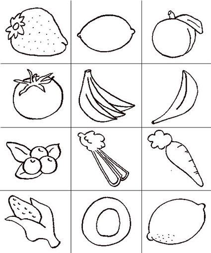 image  fruits  vegetables   drawn  pencil  paper