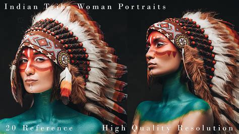indian tribe woman portraits vol