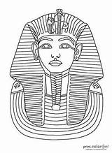 Mask Tut King Print Printcolorfun Artykuł Coloring Pages Tutankhamun Egypt Ancient sketch template