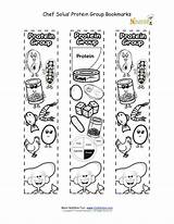 Food Coloring Group Protein Activity Bookmarks Kids Solus Chef Foods Nutrition Printables Children Sheet Nourishinteractive Groups Preschool Activities Color Printable sketch template