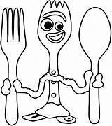 Forky Colorear sketch template
