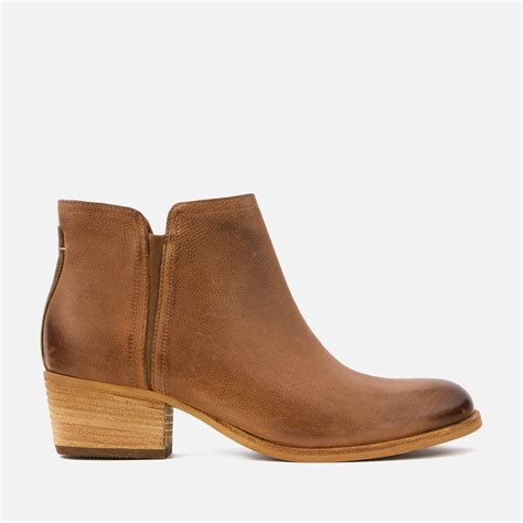 clarks women s maypearl ramie leather ankle boots in tan brown lyst