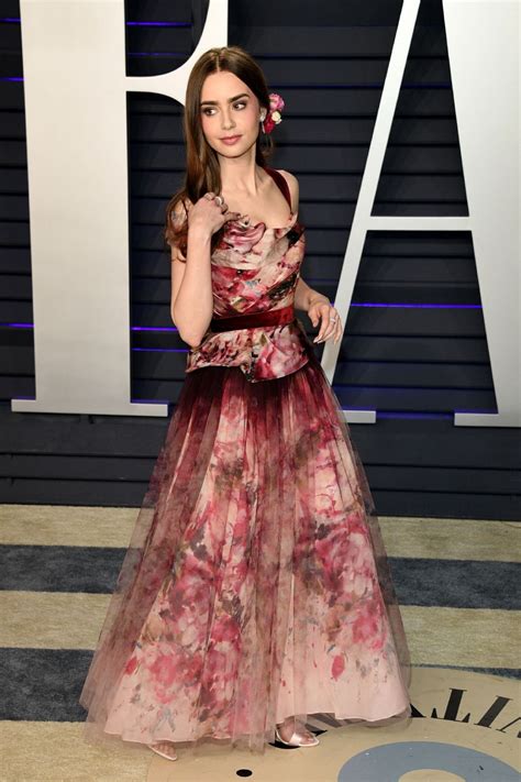 Lily Collins At Vanity Fair Oscar Party In Beverly Hills