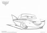 Flo Cars Coloring Pixar Template Pages sketch template