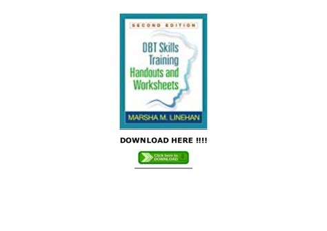 book dbt skills training handouts  worksheets