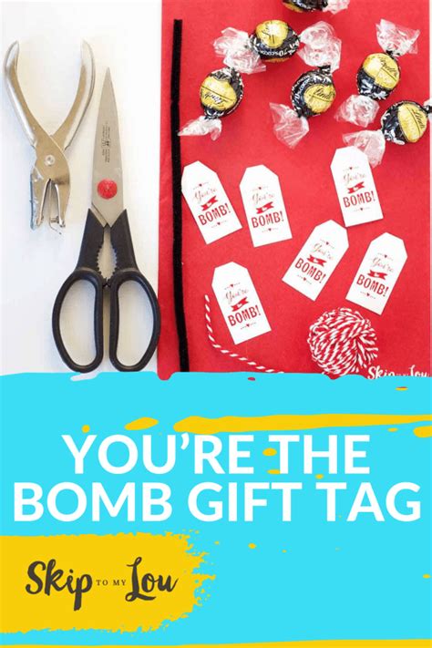 youre  bomb gift tag skip   lou