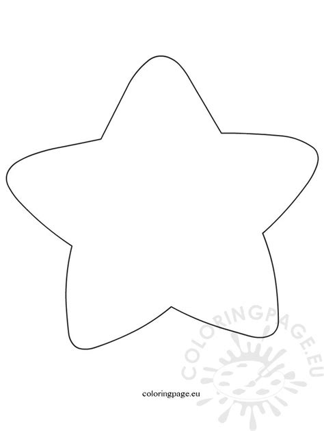 large star template coloring page