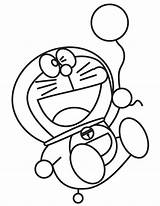 Doraemon Coloring Pages Balloon Holding Balloons Color Elephant Netart Sketch Template sketch template