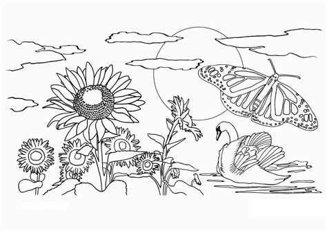printable nature coloring pages  getdrawings
