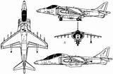 Harrier Hawker Blueprints sketch template