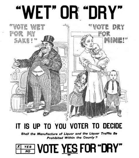 wet  dry pro prohibition poster    american issue
