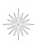 Compass Rose Blank Point Template Coloring sketch template