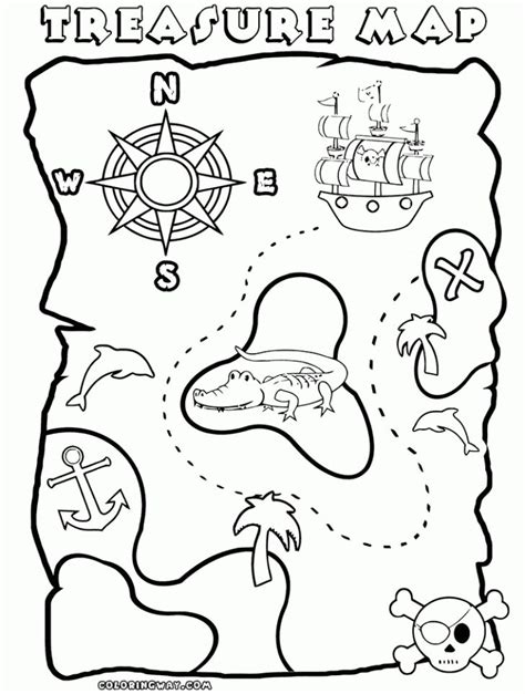 treasure map coloring pages  kids ccoloringsheetscom pirate
