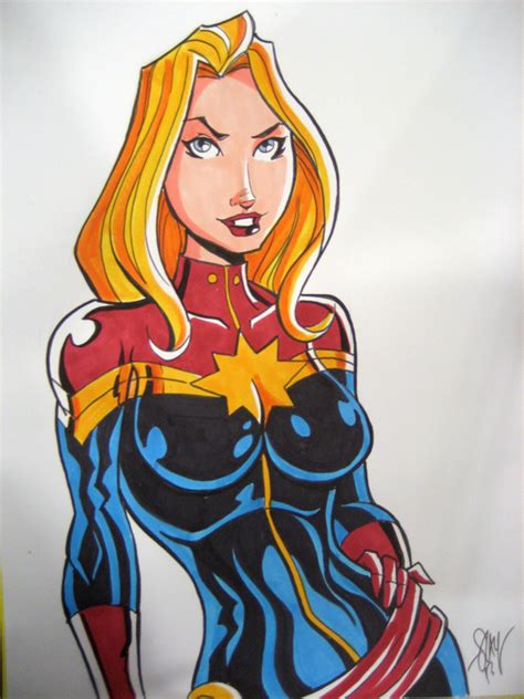 Captain Marvel Carol Danvers By Calslayton On Deviantart