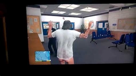 Gta V Naked Trevor And Police Station Youtube