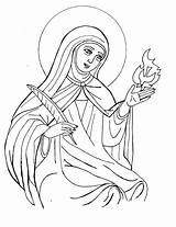 Coloring Pages Catholic Saints Saint Printable Getcolorings sketch template