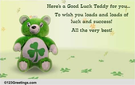 Good Luck Teddy On Graduation Free Good Luck Ecards