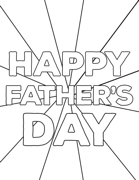 fathers day coloring page fathers day printable happy fathers day