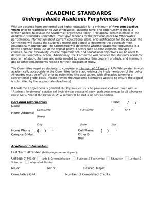sample appeal letter  college readmission pdffiller