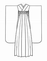 Hakama Outfit Womens Template sketch template