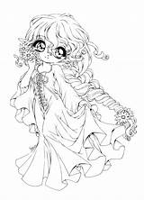 Anime Coloring Pages Sad Cute Printable Color Getcolorings Print Chibi Kids sketch template