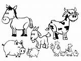 Farm Coloring Pages Kids Baby Animals Animal Cutie Cute sketch template