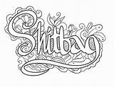 Dirty Sweary Colouring sketch template