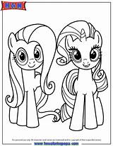 Coloring Pages Pony Little Fluttershy Rarity Twilight Sparkle Colouring Cartoon Applejack Printable Popular Draw Para Animal Adult Party Library Clipart sketch template
