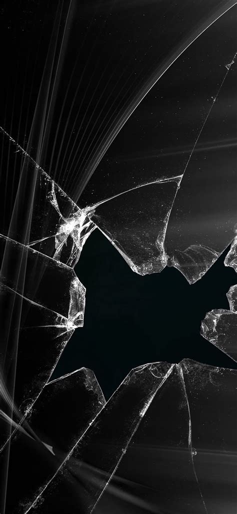 glass is cracked display screen black wallpaper sc iphonexs