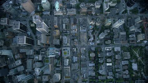 aerial overhead view downtown vancouver stock footage video  royalty