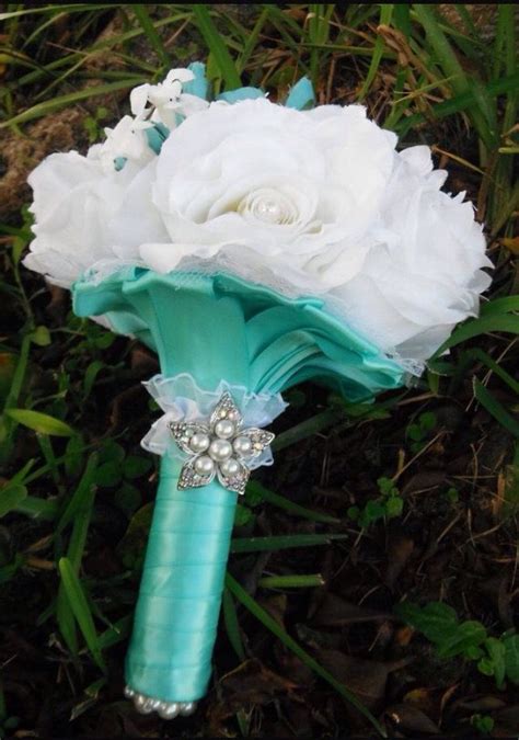 beautiful wedding bouquet blue wedding bouquet tiffany blue wedding