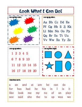 pre   kindergarten practice page  assessment sheets kindergarten