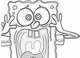 Spongebob Scary Surprised Squarepants sketch template