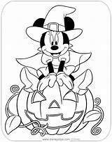 Coloring Minnie Pumpkin Mouse Halloween Pages Witch Disneyclips Printable Duck sketch template