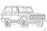 Ford Bronco Coloring Pages 1966 Printable Raptor F150 Car Cars Explorer Clipart Print Truck Colouring Drawing Supercoloring Kids Mustang Focus sketch template